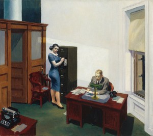 Oficina de noche, Edward Hopper, 1940